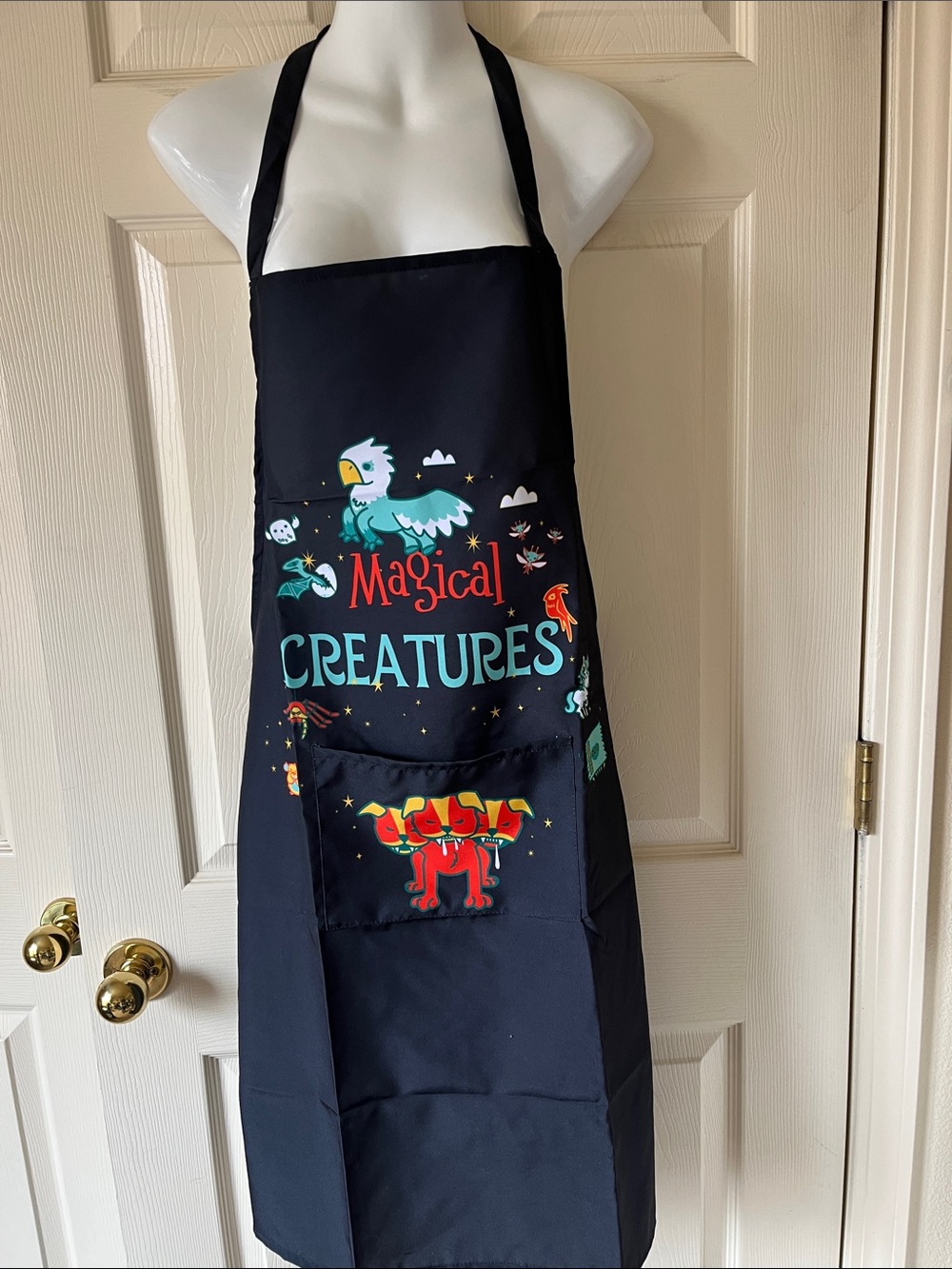 Magical Creatures Apron for Adults and Teens - Black